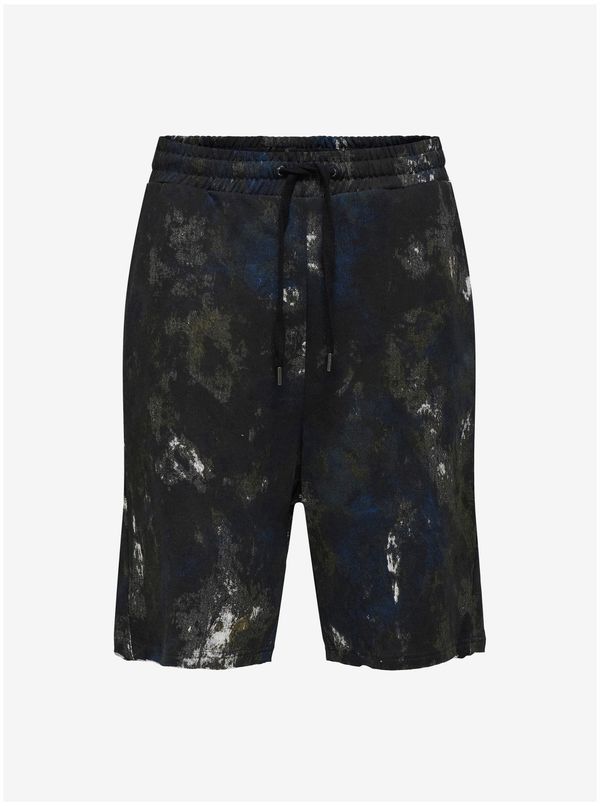 Only Dark grey patterned sweat shorts ONLY & SONS Lek - Men's
