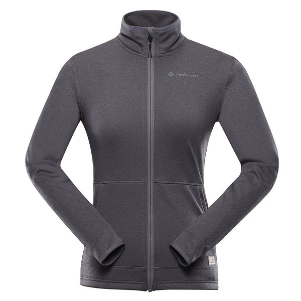 ALPINE PRO Dark grey women's sports sweatshirt with zipper ALPINE PRO Querta