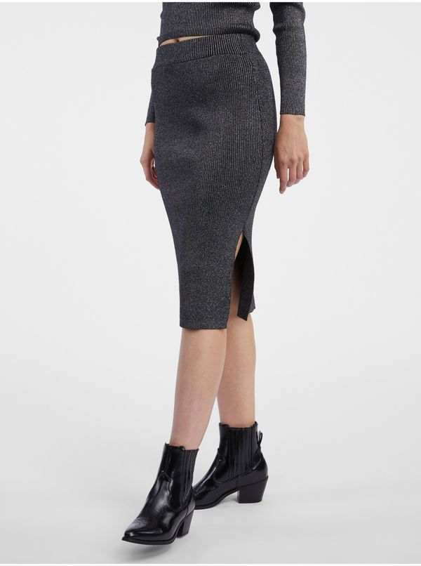 Orsay Dark grey women's sweater skirt ORSAY