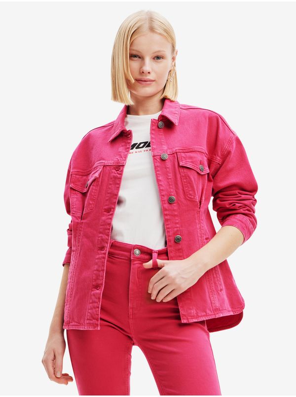 DESIGUAL Dark pink Desigual Morgon Denim Jacket - Ladies