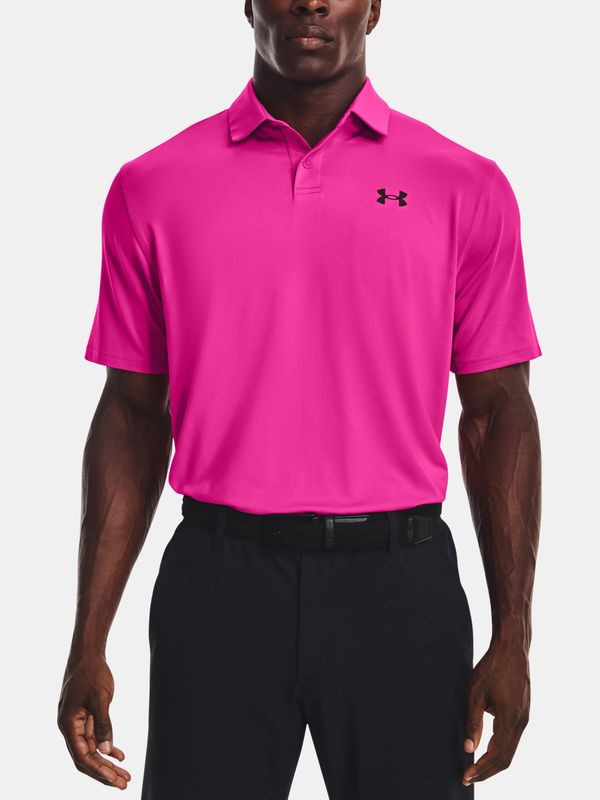 Under Armour Dark pink men's sports polo shirt Under Armour