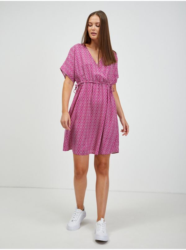 Orsay Dark pink patterned dress ORSAY