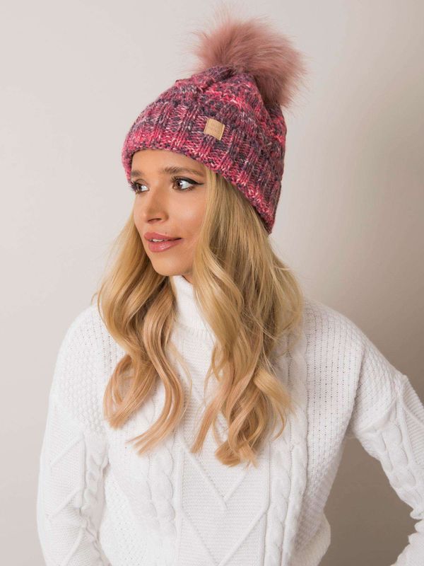 Fashionhunters Dark pink winter hat RUE PARIS