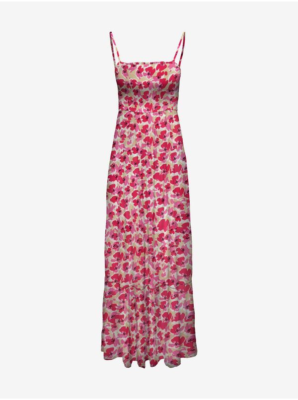 JDY Dark pink Women's Floral Maxi-Dresses JDY Starr - Women