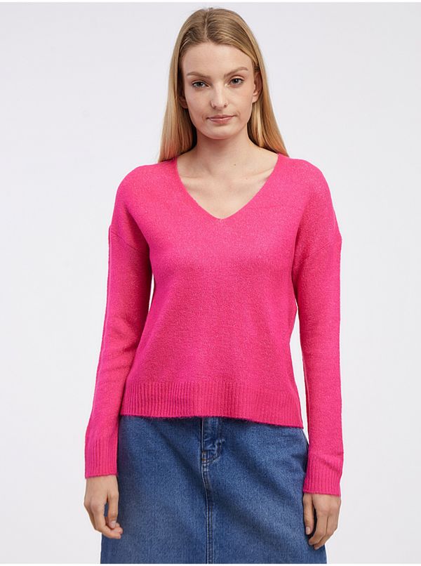 JDY Dark pink women's sweater JDY Elanora - Women's