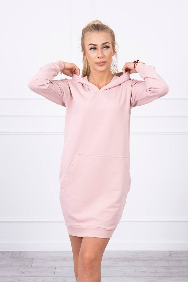 Kesi Dark powder pink dress with a hood