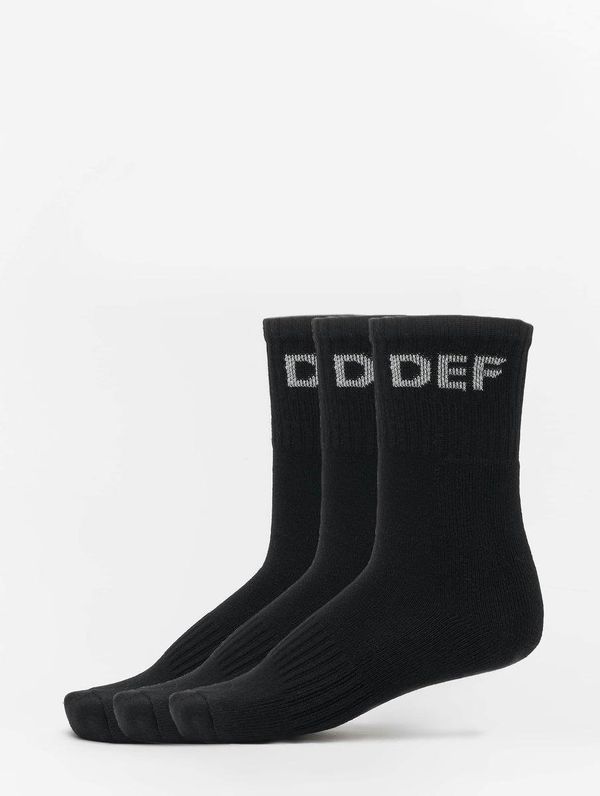 DEF DEF 3-Pack Socks Black black