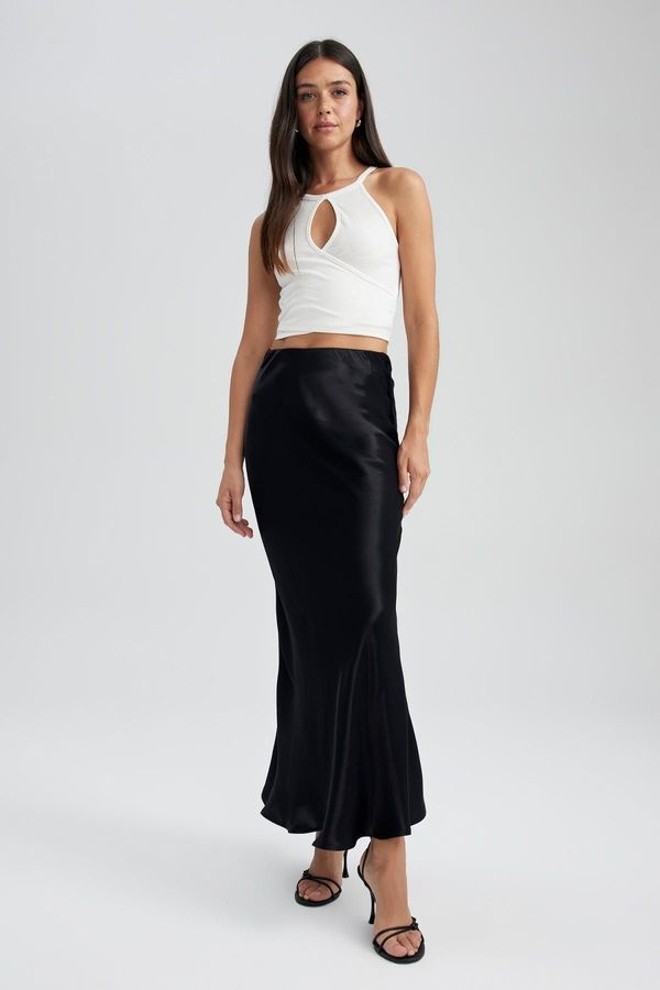 DEFACTO DEFACTO A-Line Normal Waist Satin Midi Skirt