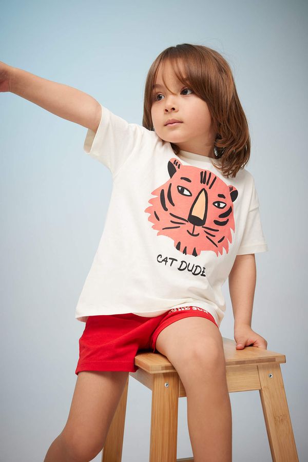 DEFACTO DEFACTO Baby Boy Animal Pattern Short Sleeve T-Shirt