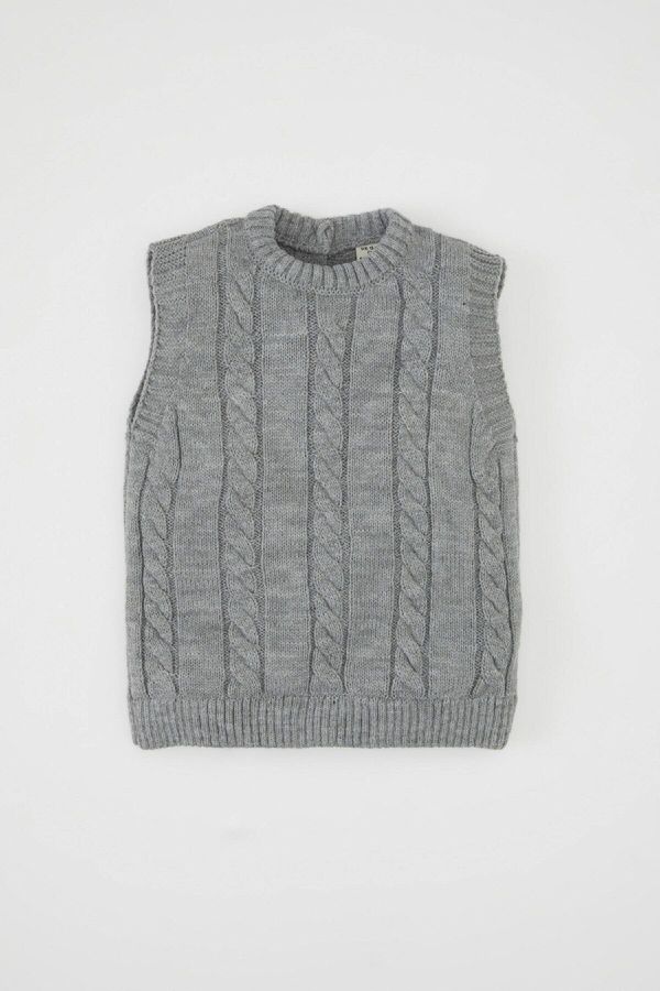 DEFACTO DEFACTO Baby Boy Crew Neck Knitted Pattern Knitwear Sweater