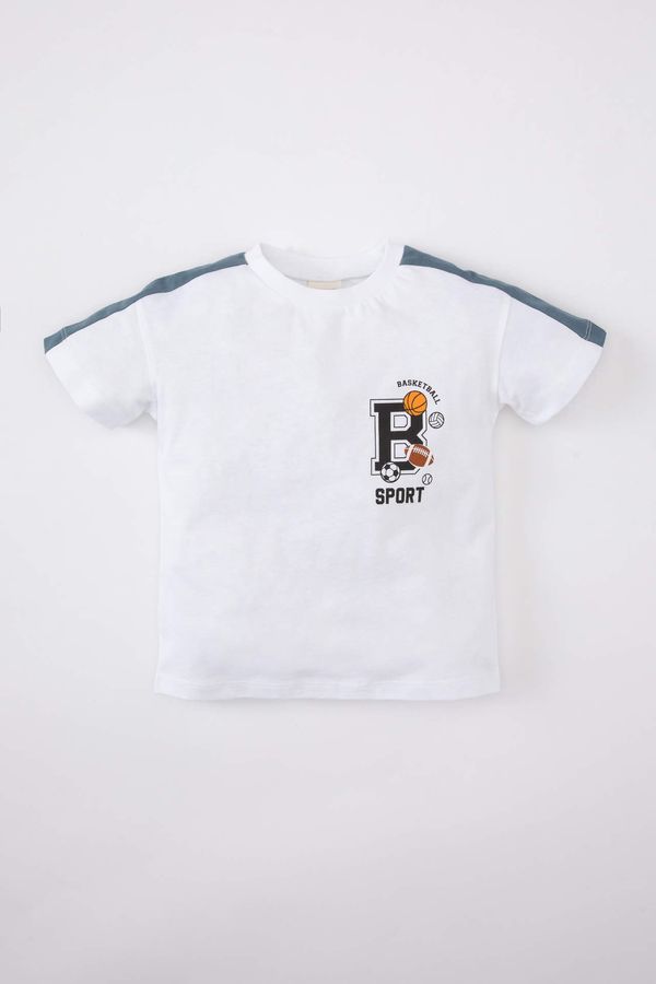 DEFACTO DEFACTO Baby Boy Crew Neck Sports Printed T-Shirt