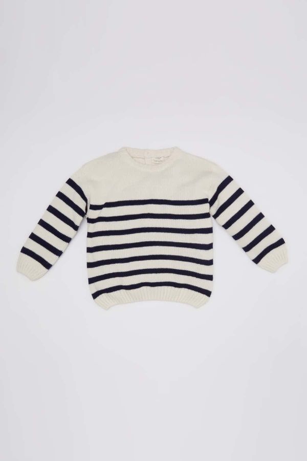 DEFACTO DEFACTO Baby Boy Crew Neck Striped Knitwear Sweater