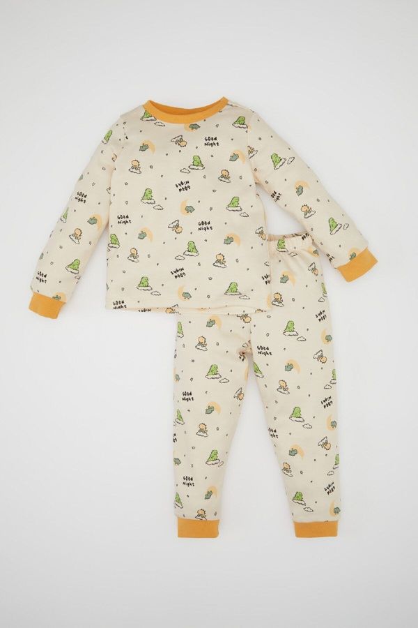 DEFACTO DEFACTO Baby Boy Dinosaur Patterned Long Sleeve Pajama Set