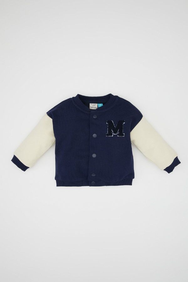 DEFACTO DEFACTO Baby Boy Disney Mickey & Minnie College Collar Bomber Cardigan