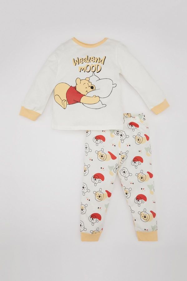 DEFACTO DEFACTO Baby Boy Disney Winnie The Pooh Long Sleeve Combed Cotton Pajamas Set