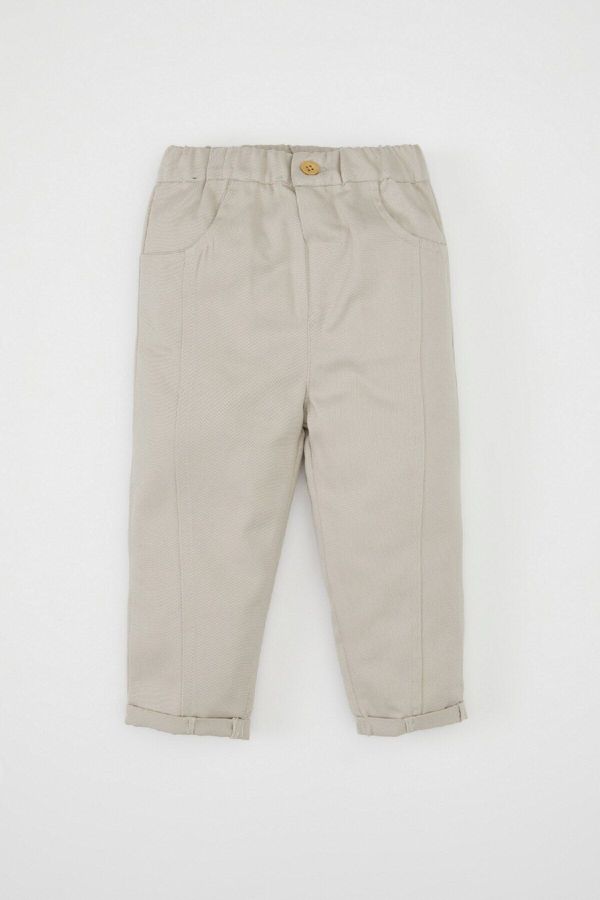 DEFACTO DEFACTO Baby Boy Elastic Waist Straight Leg Gabardine Trousers A8429a524wn