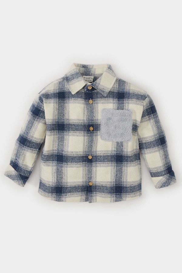 DEFACTO DEFACTO Baby Boy Flannel Plaid Long Sleeve Shirt