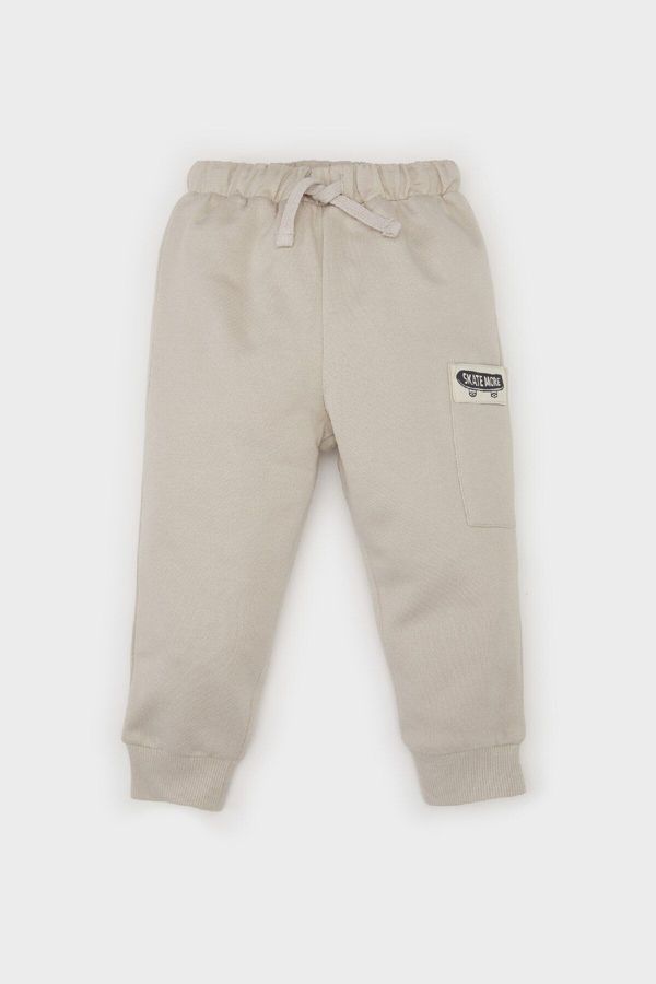 DEFACTO DEFACTO Baby Boy Label Printed Elastic Waist Tracksuit Bottoms