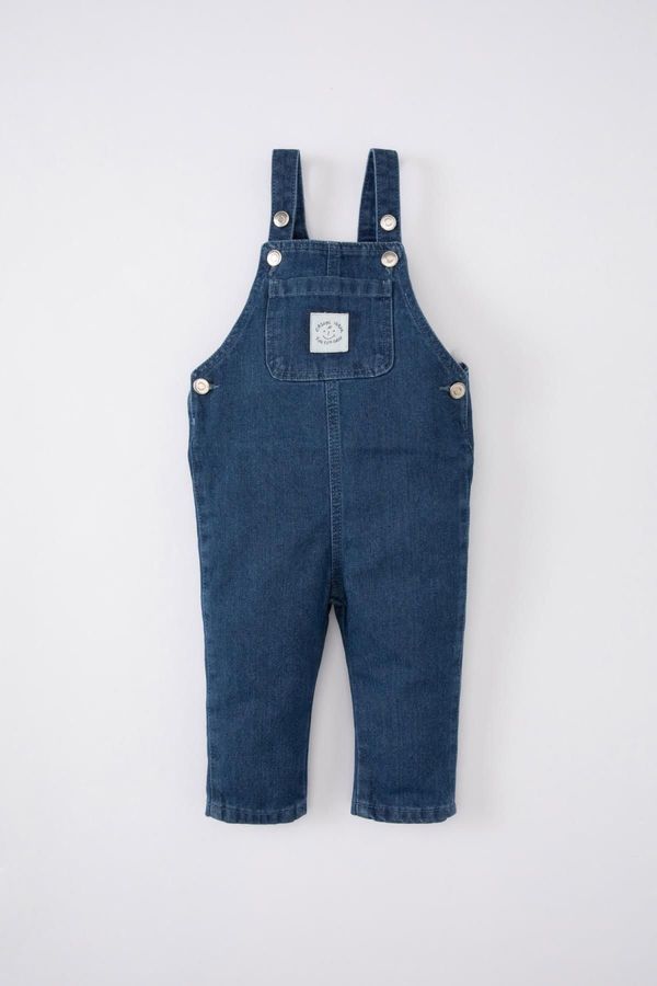 DEFACTO DEFACTO Baby Boy Label Printed Jean Jumpsuit