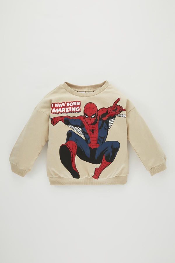 DEFACTO DEFACTO Baby Boy Marvel Comics Crew Neck Soft Furry Sweatshirt