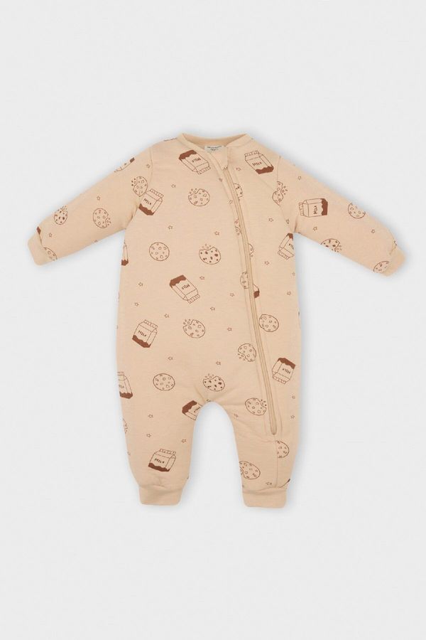 DEFACTO DEFACTO Baby Boy Newborn 2.5 Tog Zippered Patterned Combed Cotton Sleeping Bag