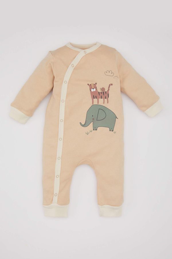 DEFACTO DEFACTO Baby Boy Newborn Safari Printed Jumpsuit