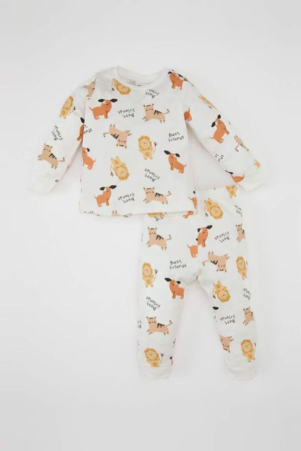 DEFACTO DEFACTO Baby Boy Printed Long Sleeve Pajama Set