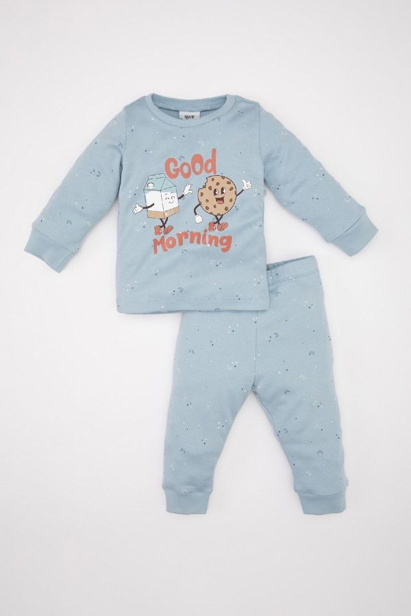 DEFACTO DEFACTO Baby Boy Printed Long Sleeve Pajama Set