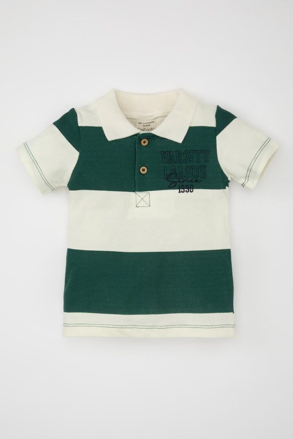 DEFACTO DEFACTO Baby Boy Printed Short Sleeve Polo T-Shirt