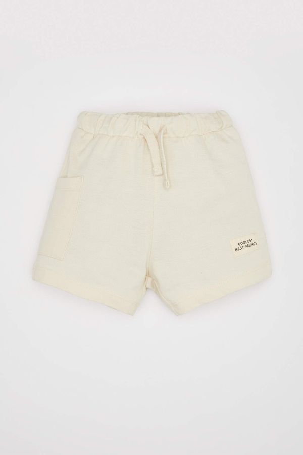DEFACTO DEFACTO Baby Boy Regular Fit Label Printed Pique Shorts