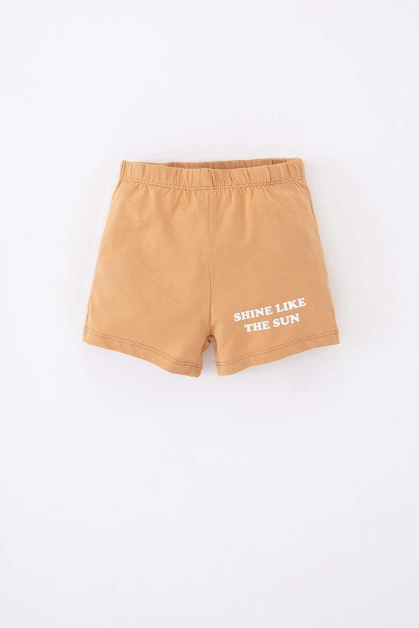 DEFACTO DEFACTO Baby Boy Regular Fit Slogan Printed Shorts
