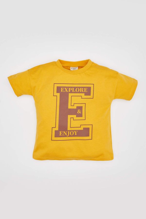 DEFACTO DEFACTO Baby Boy Regular Fit Slogan Printed T-Shirt