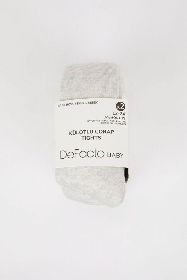 DEFACTO DEFACTO Baby Boy Seamless 2-Pack Cotton Tights