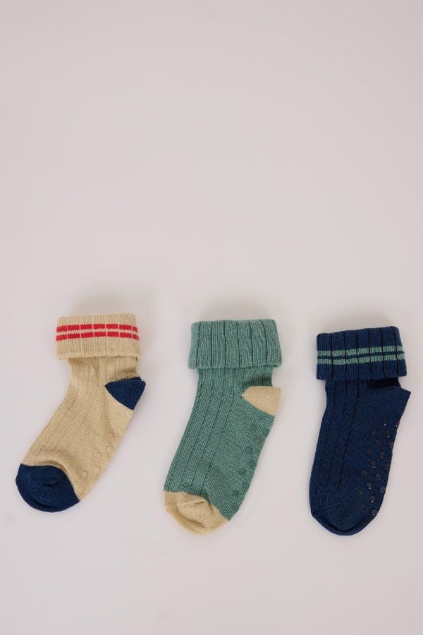 DEFACTO DEFACTO Baby Boy Seamless 3-Pack Cotton Long Socks