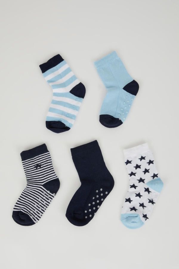 DEFACTO DEFACTO Baby Boy Seamless 5-Piece Cotton Long Socks