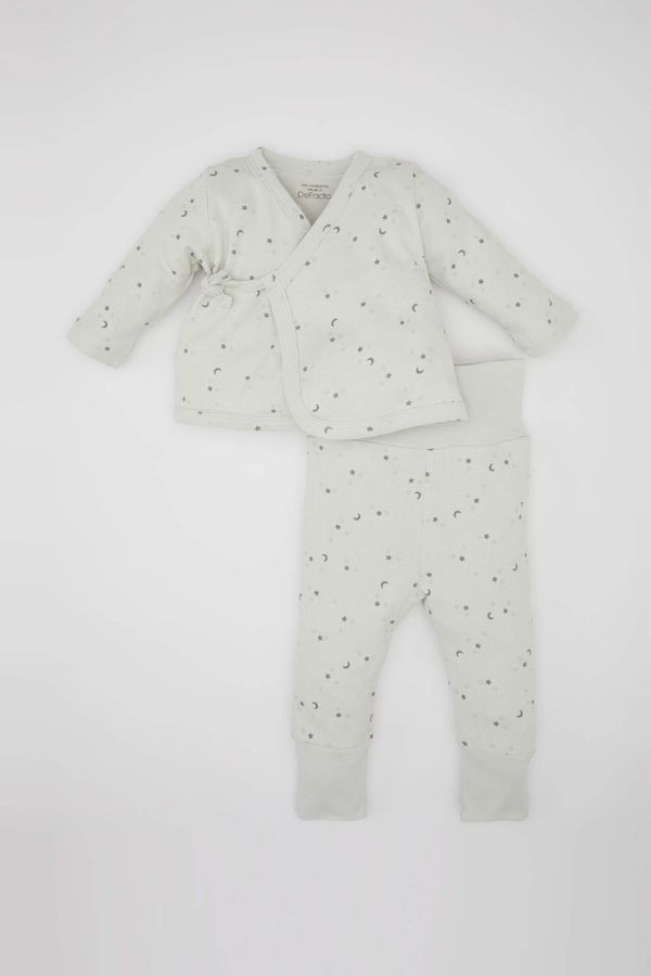 DEFACTO DEFACTO Baby Boy Star Patterned Waffle 2 Piece Set