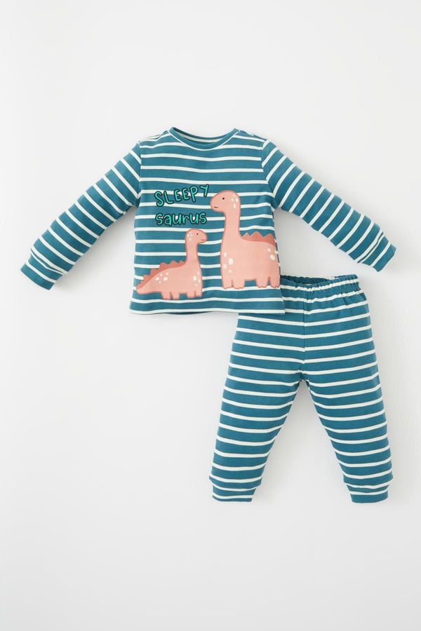 DEFACTO DEFACTO Baby Boy Striped Long Sleeve Pajamas Set