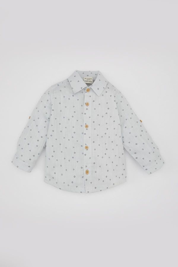 DEFACTO DEFACTO Baby Boy Voile Long Sleeve Patterned Shirt