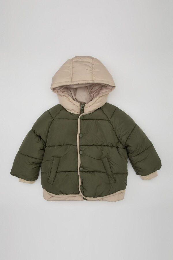 DEFACTO DEFACTO Baby Boy Waterproof Hooded Puffer Jacket