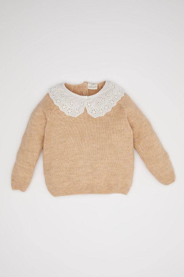 DEFACTO DEFACTO Baby Girl Big Collar Sweater