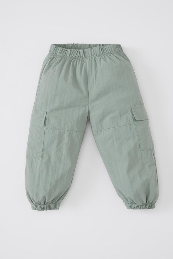 DEFACTO DEFACTO Baby Girl Cargo Fit Elastic Waist and Leg Jogger Parachute Pants