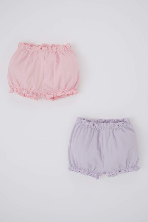DEFACTO DEFACTO Baby Girl Combed Cotton 2-Pack Shorts