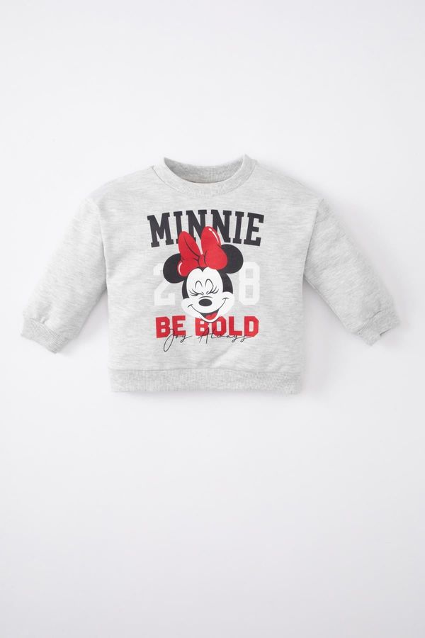 DEFACTO DEFACTO Baby Girl Disney Mickey & Minnie Crew Neck Sweatshirt