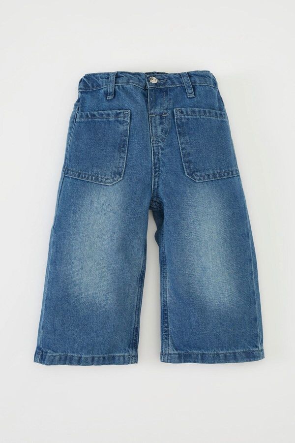 DEFACTO DEFACTO Baby Girl Elastic Band Wide Leg Jean Pants