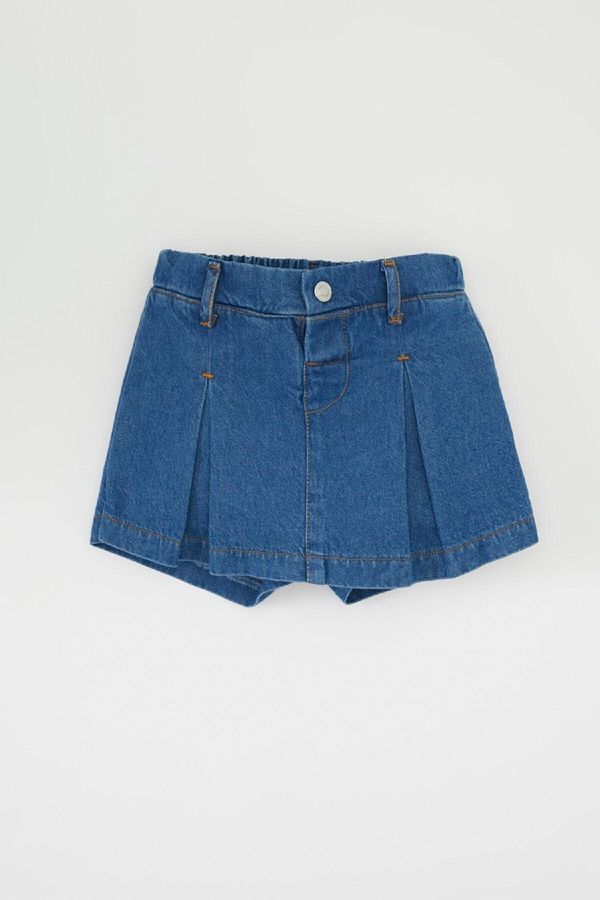 DEFACTO DEFACTO Baby Girl Elastic Waist Short Jean Shorts Skirt