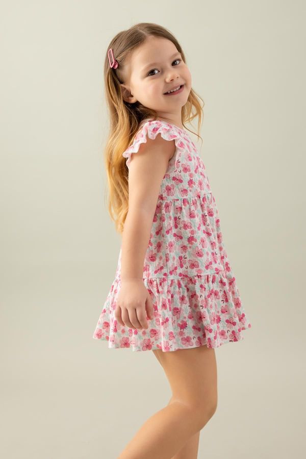 DEFACTO DEFACTO Baby Girl Floral Short Sleeve Dress