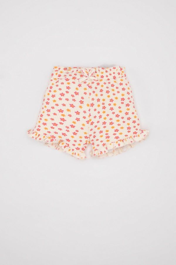 DEFACTO DEFACTO Baby Girl Floral Waffle Shorts