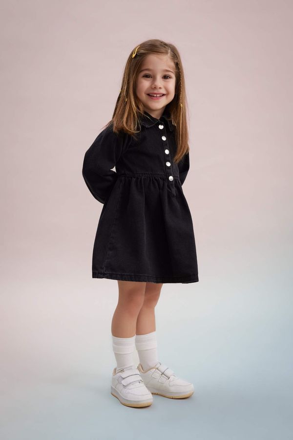 DEFACTO DEFACTO Baby Girl Long Sleeve Jean Dress