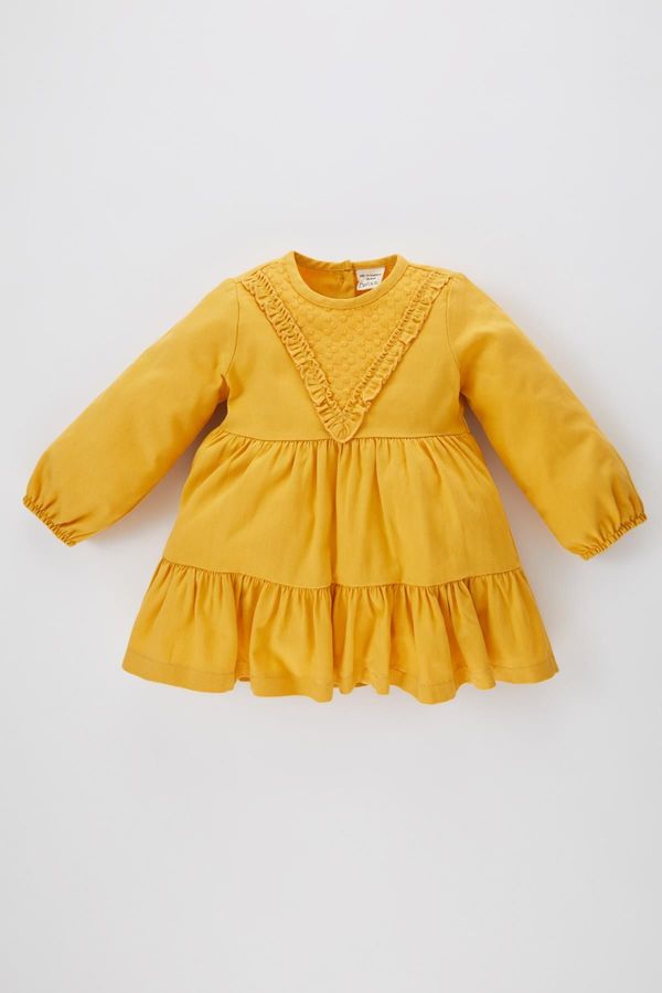 DEFACTO DEFACTO Baby Girl Long Sleeve Twill Dress