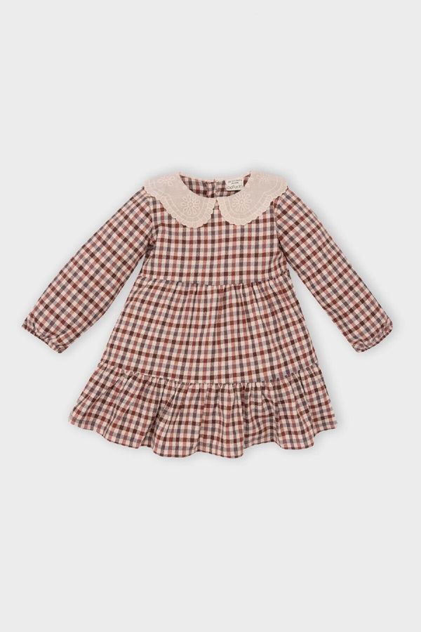 DEFACTO DEFACTO Baby Girl Plaid Long Sleeve Flannel Dress